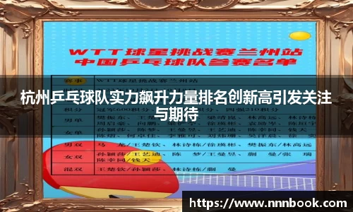 杭州乒乓球队实力飙升力量排名创新高引发关注与期待